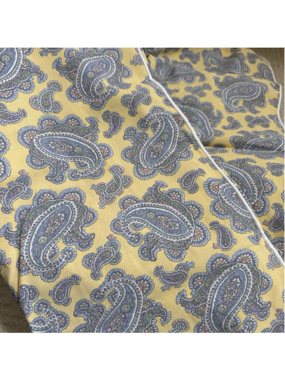 Ralph Lauren Studio Paisley Pale Yellow King Duvet Comforter Cover New Vintage